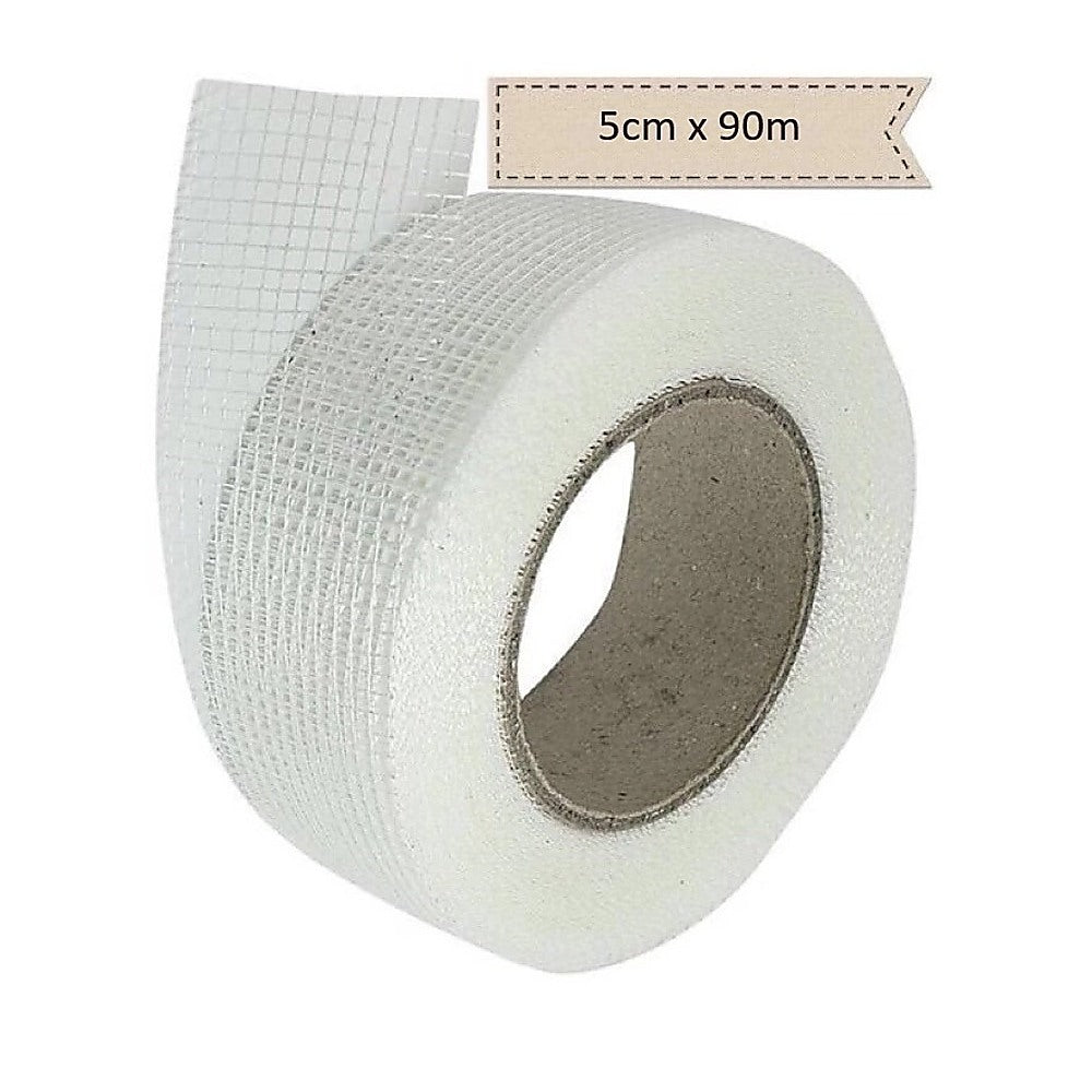 Building Materials: 24-Pack Fibreglass Plasterboard Joint Tapes  50mm x 90m Self-Adhesive Drywall Mesh Rolls