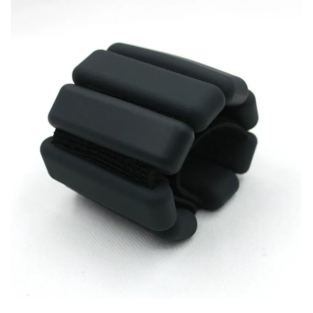 Free Weights: 2-Piece Ankle & Wrist Weights  1kg Pair Adjustable Workout Bangles (Black)