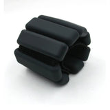 2-Piece Ankle & Wrist Weights – 1kg Pair Adjustable Workout Bangles (Black)