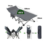 Camp Furniture: Camping Bed Elevated Cot with Mattress Foldable Outdoor Adult Sleeping