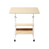 Desks: Height Adjustable Rolling Overbed Table 60cm Mobile Computer Desk