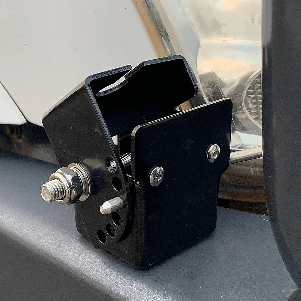 Cross Bar: Adjustable Folding UHF Antennas Mount Bracket  Black Bullbar Clamp