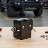 Cross Bar: Adjustable Folding UHF Antennas Mount Bracket  Black Bullbar Clamp