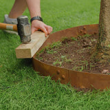 Gardening Accessories: 60cm Steel Garden Tree Ring with Spikes  Heavy-Duty Root Barrier & Edging