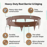 Gardening Accessories: 60cm Steel Garden Tree Ring with Spikes  Heavy-Duty Root Barrier & Edging