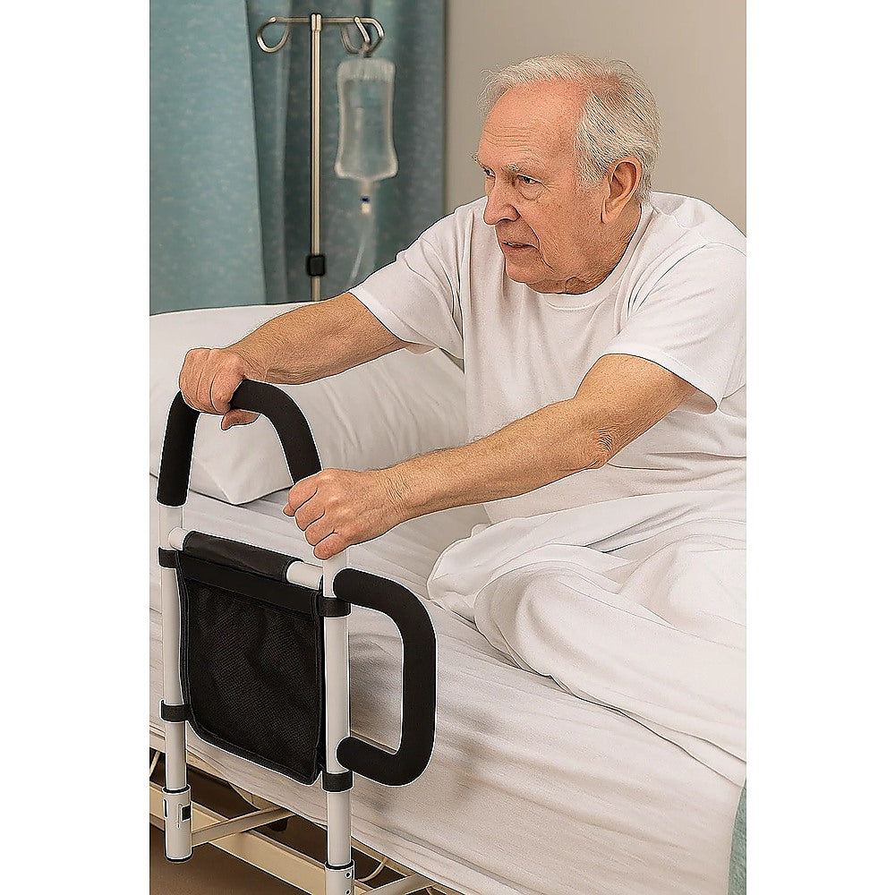 Mobility & Accessibility: Adjustable Bed Rail for Elderly  Safety Support Bar for Adults