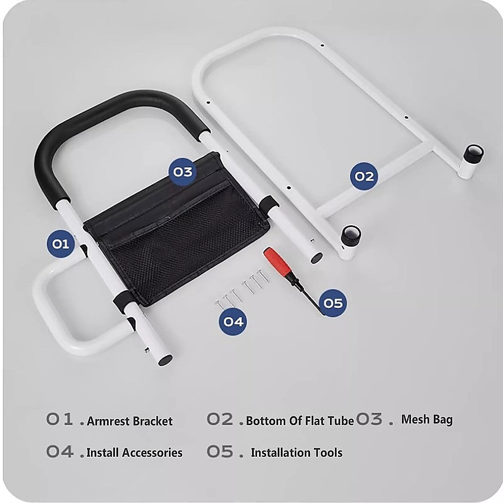 Mobility & Accessibility: Adjustable Bed Rail for Elderly  Safety Support Bar for Adults