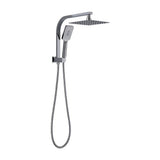 Shower Heads & Screens: Wall Mounted Chrome Dual Shower Mixer  Rainfall & Handheld Massage Head