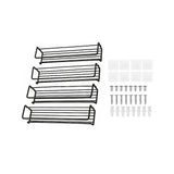 Food Storage: 4pc Black Iron Wall Spice Rack  Kitchen Storage Shelf Set