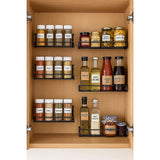 Food Storage: 4pc Black Iron Wall Spice Rack  Kitchen Storage Shelf Set