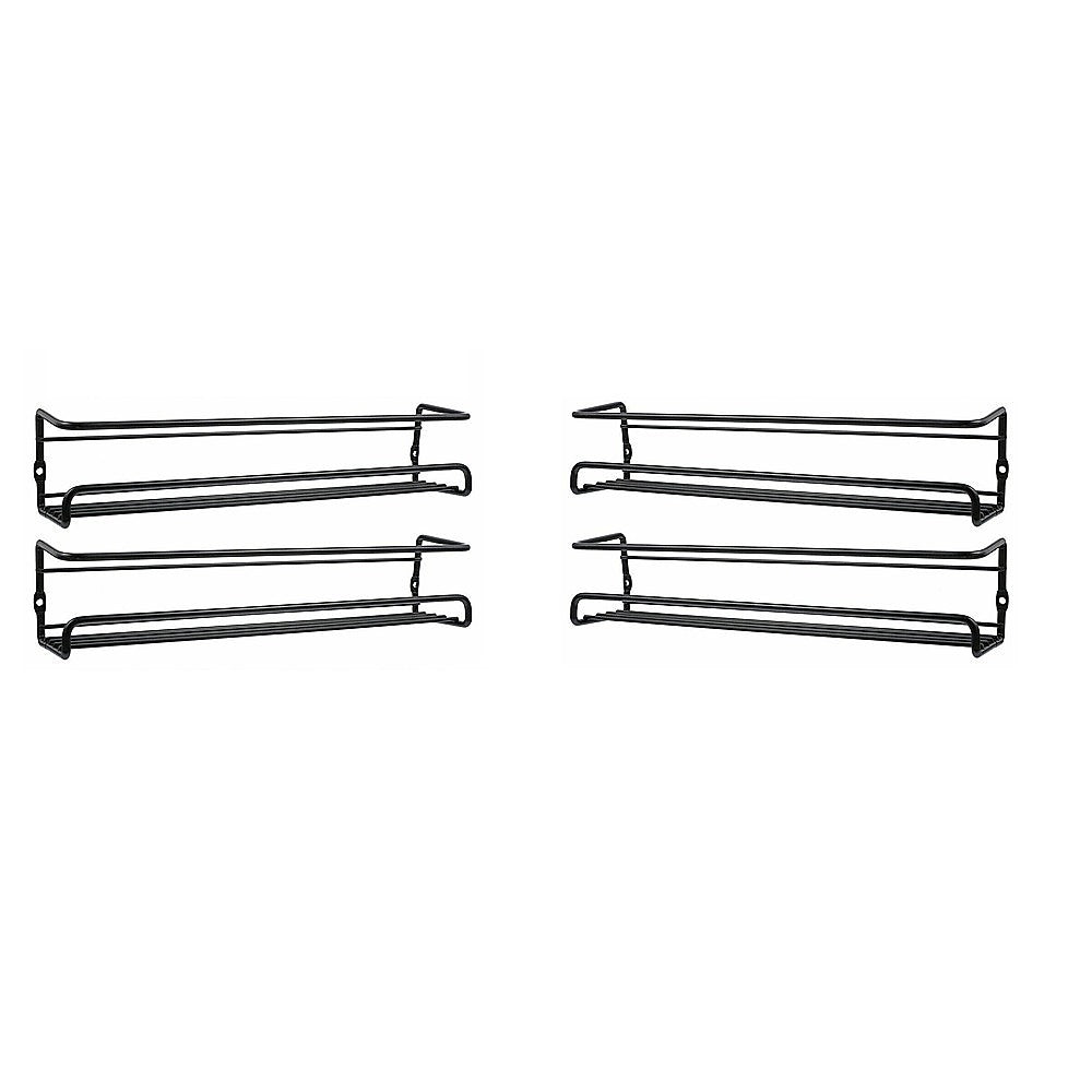 Food Storage: 4pc Black Iron Wall Spice Rack  Kitchen Storage Shelf Set