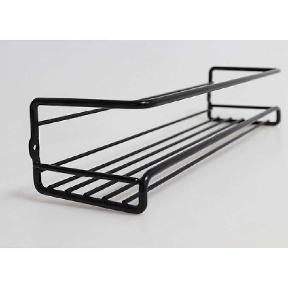 Food Storage: 4pc Black Iron Wall Spice Rack  Kitchen Storage Shelf Set