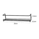 Food Storage: 4pc Black Iron Wall Spice Rack  Kitchen Storage Shelf Set