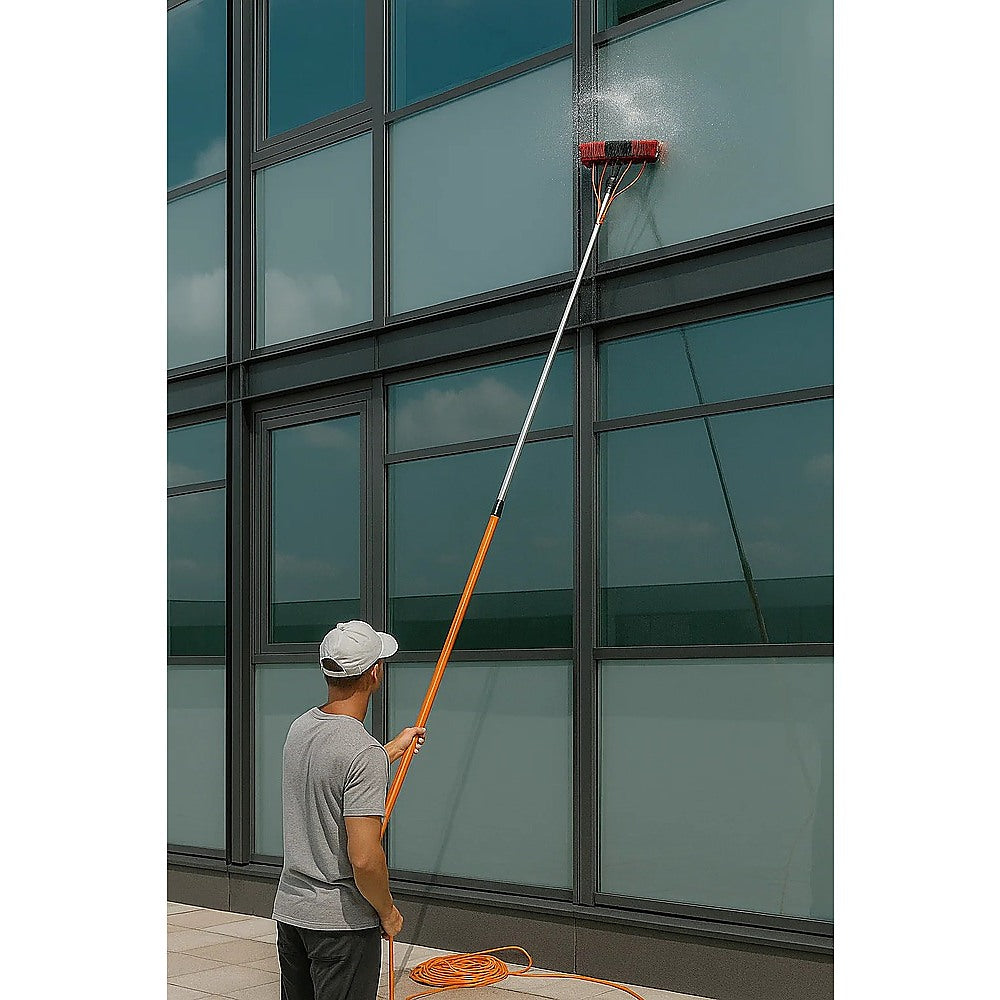 Commercial Cleaning Equipment: 7m Water Fed Pole Cleaning Kit  Solar Panel & Window Cleaner System with Brush
