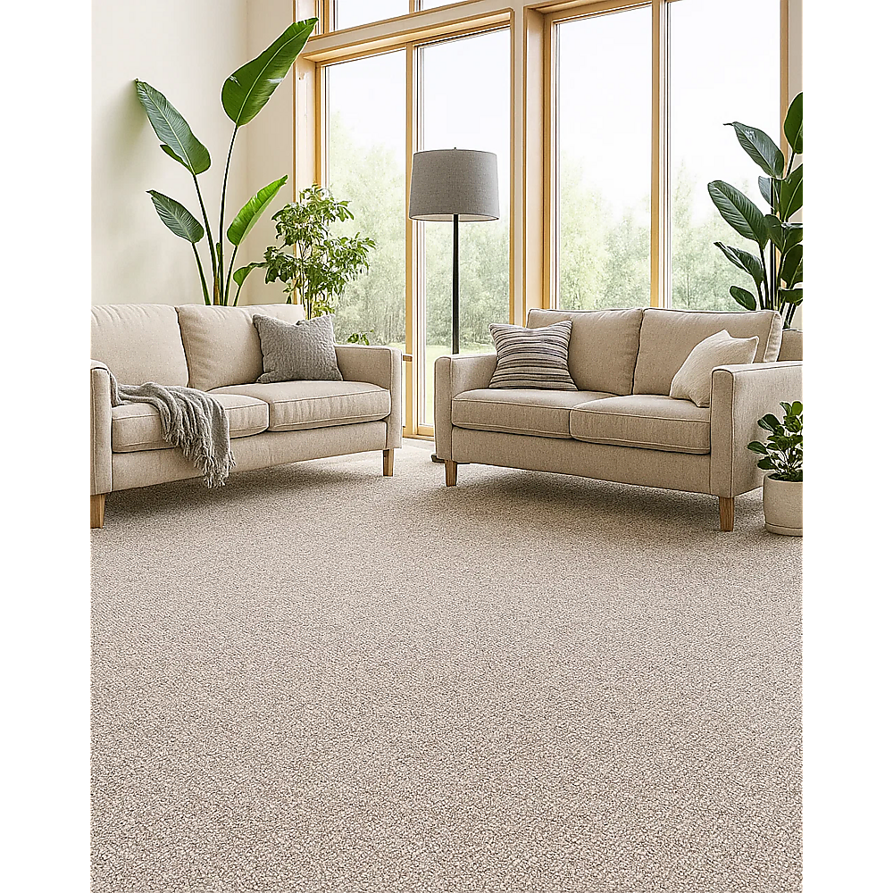 Flooring: 5m² Beige Carpet Tiles Set  Commercial & Domestic Flooring for Office, Retail, Home