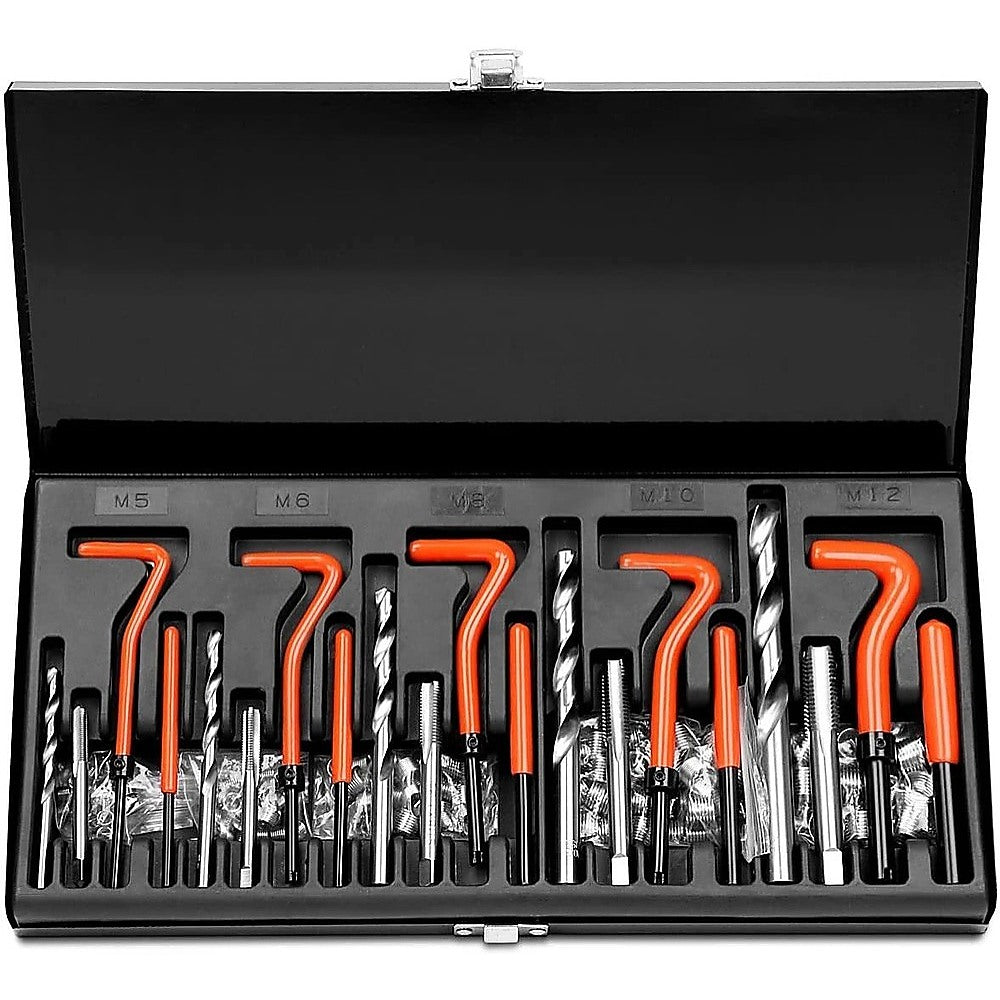 Automotive Repair & Speciality Tools: 131pc Helicoil-Type Thread Repair Kit  Metric Insert Tool Set for Damaged Threads