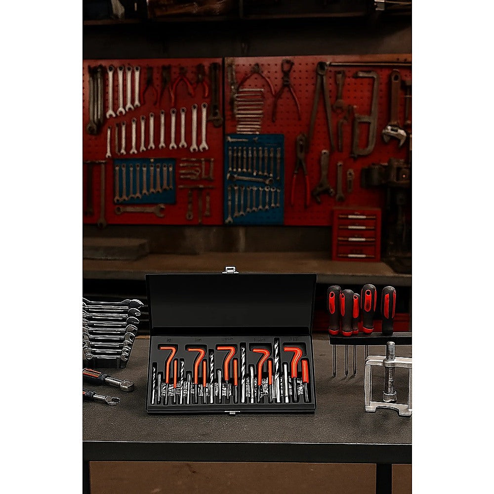 Automotive Repair & Speciality Tools: 131pc Helicoil-Type Thread Repair Kit  Metric Insert Tool Set for Damaged Threads