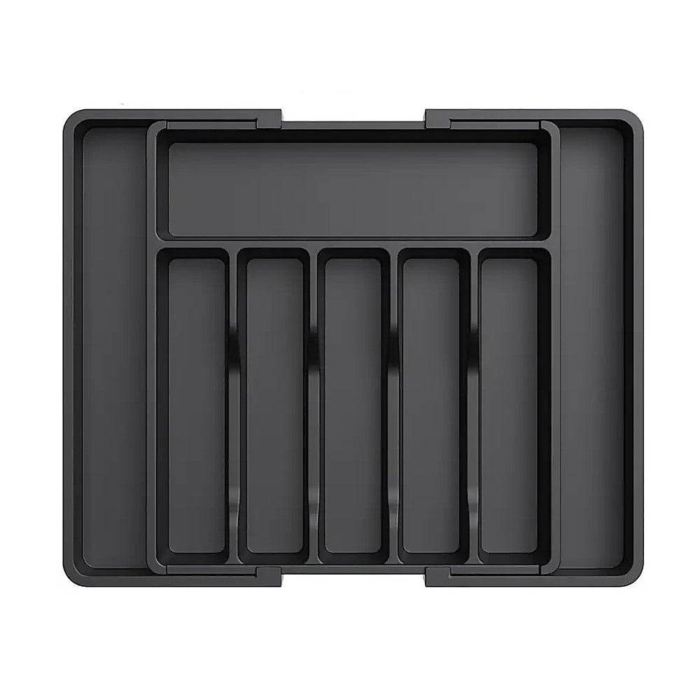 Kitchen Utensils: Extendable Cutlery Tray Drawer Organiser  6 to 8 Compartment Kitchen Utensil Storage
