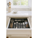 Kitchen Utensils: Extendable Cutlery Tray Drawer Organiser  6 to 8 Compartment Kitchen Utensil Storage