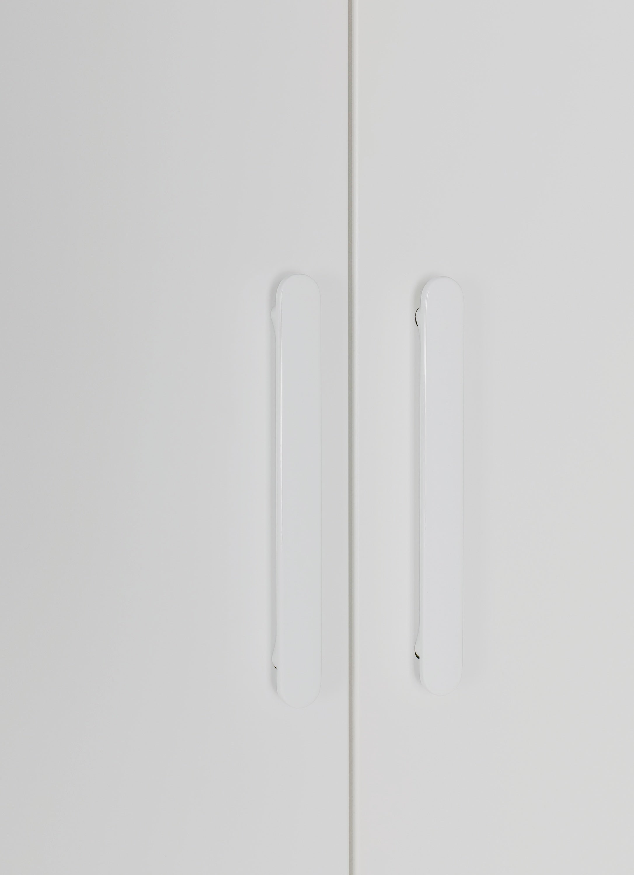 Clothing & Wardrobe Storage: 4 Door White Wardrobe Cabinet  Hanging Rail, Shelves & White Handles
