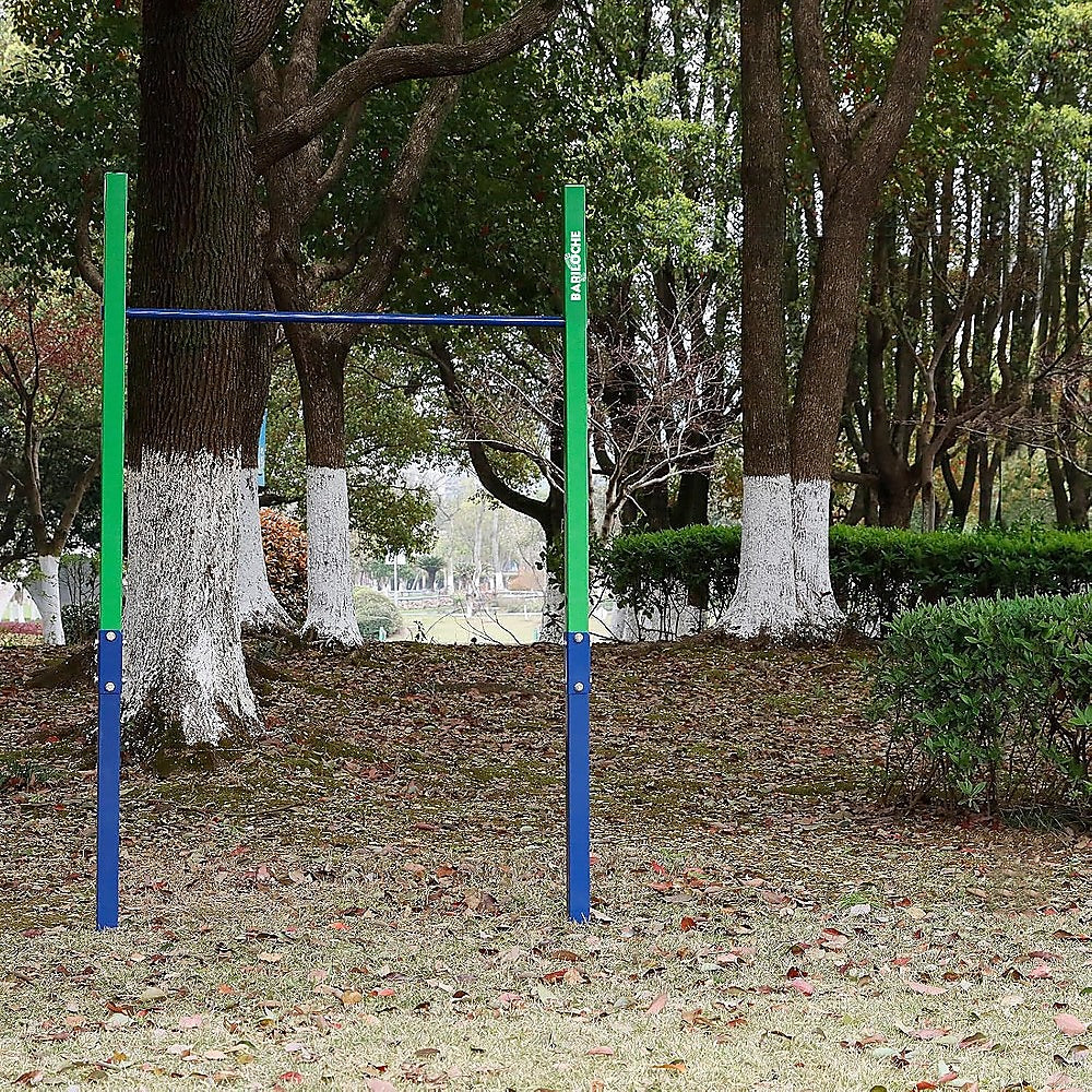 Gym Equipment & Accessories: Single Outdoor Pull-Up Bar  Height Adjustable Gymnastics & Fitness Bar
