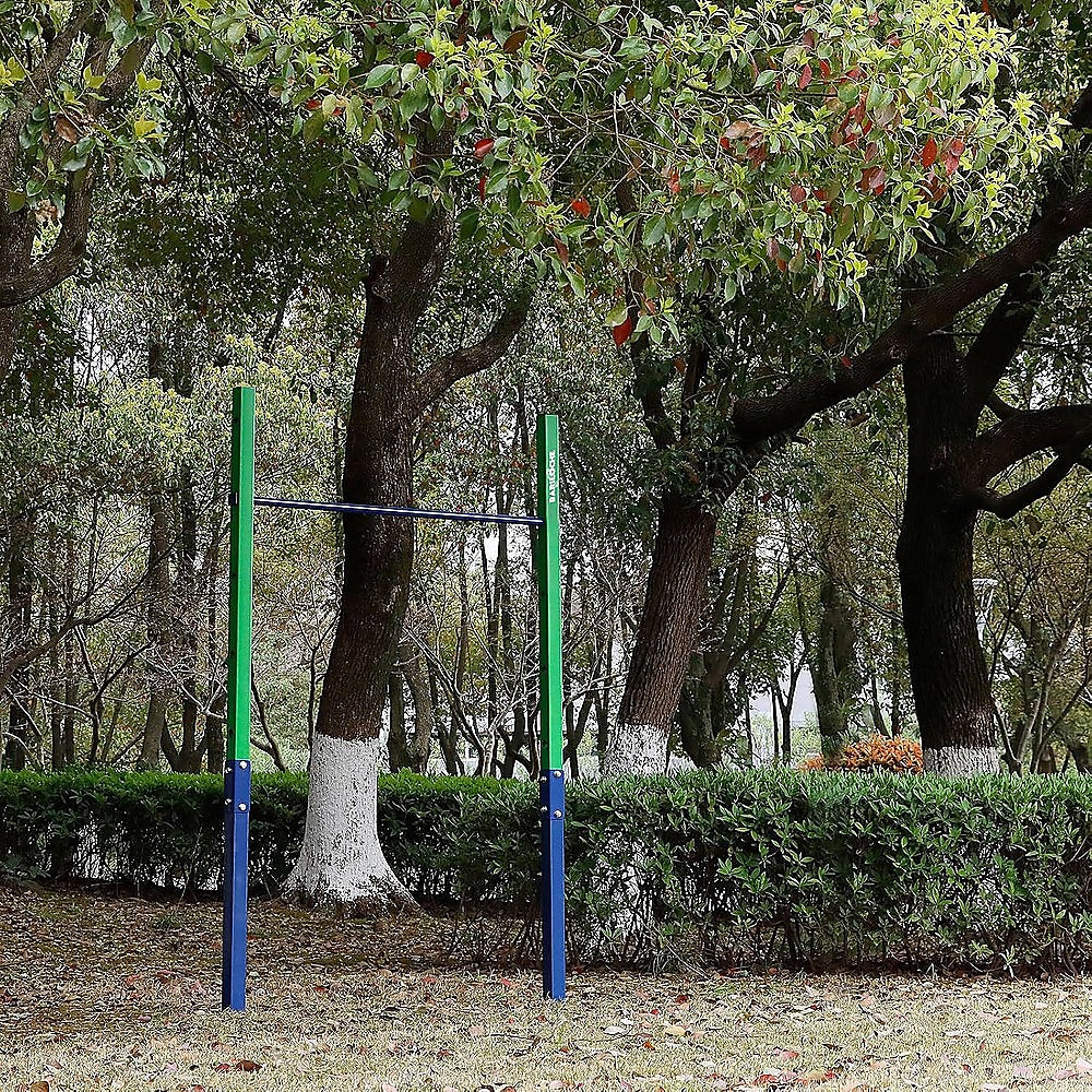 Gym Equipment & Accessories: Single Outdoor Pull-Up Bar  Height Adjustable Gymnastics & Fitness Bar