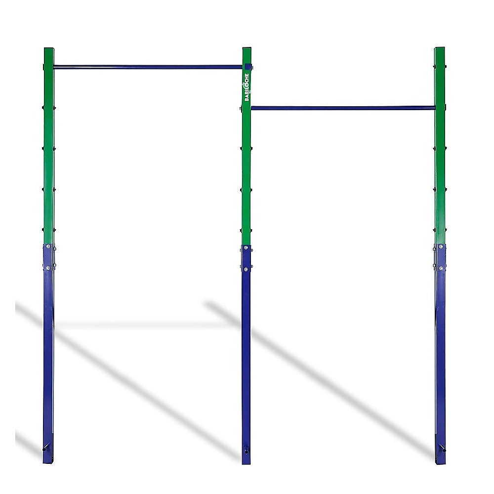 Gym Equipment & Accessories: Double Outdoor Pull-Up Bar  Height Adjustable Gymnastics & Fitness Bar