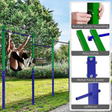 Gym Equipment & Accessories: Triple Outdoor Pull-Up Bar  Height Adjustable Gymnastics & Fitness Bar