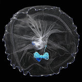 3m Nylon Fishing Cast Net – Quick Throw Mesh with Chain Weights & Drawstring