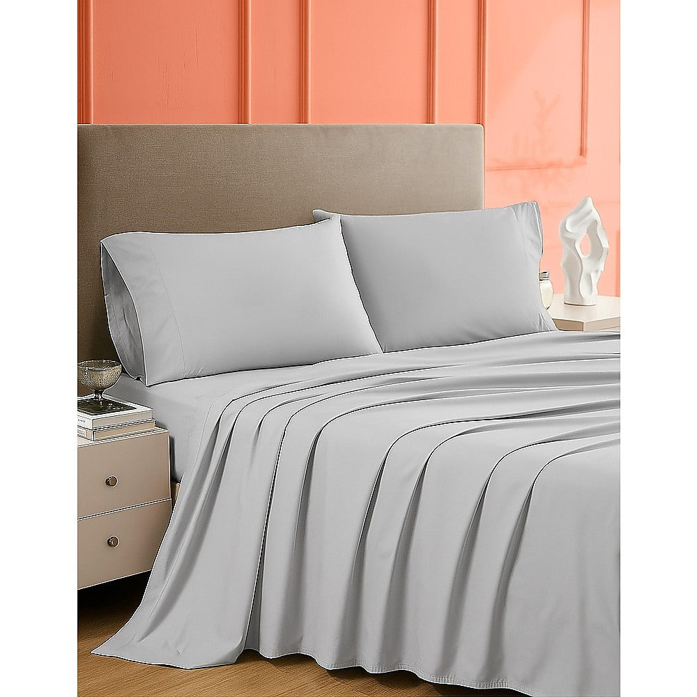 Bed Sheets: Queen Bed Sheet Set  1800 Series Microfiber, Deep Pocket, Soft & Breathable, Grey