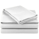 Bed Sheets: Queen Bed Sheet Set  1800 Series Microfiber, Deep Pocket, Soft & Breathable, White