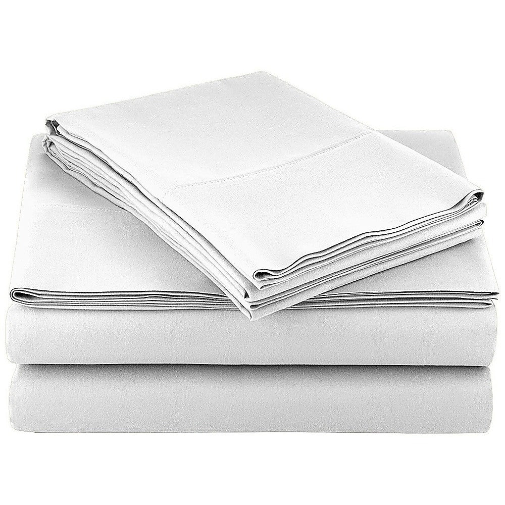 Bed Sheets: King Bed Sheet Set  1800 Series Microfiber, Deep Pocket, Soft & Breathable, White