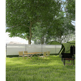 Tents: Camping Windbreak with Clear Windows & Bag  725x140cm Grey