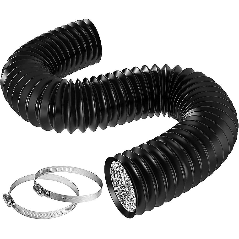 Flexible Aluminium Ducting 203mm x 7.6m 4 Layer Vent Hose HVAC Dryer