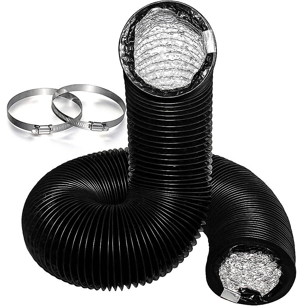 Flexible Aluminium Ducting 203mm x 7.6m 4 Layer Vent Hose HVAC Dryer