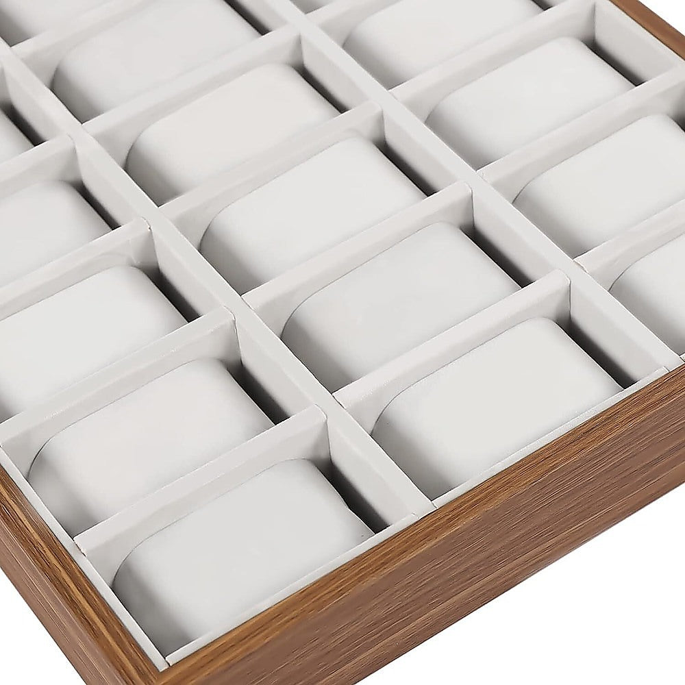 Filing & Organisation: 30-Grid Watch & Jewellery Tray Organiser Display Case Holder  Velvet Drawer Insert