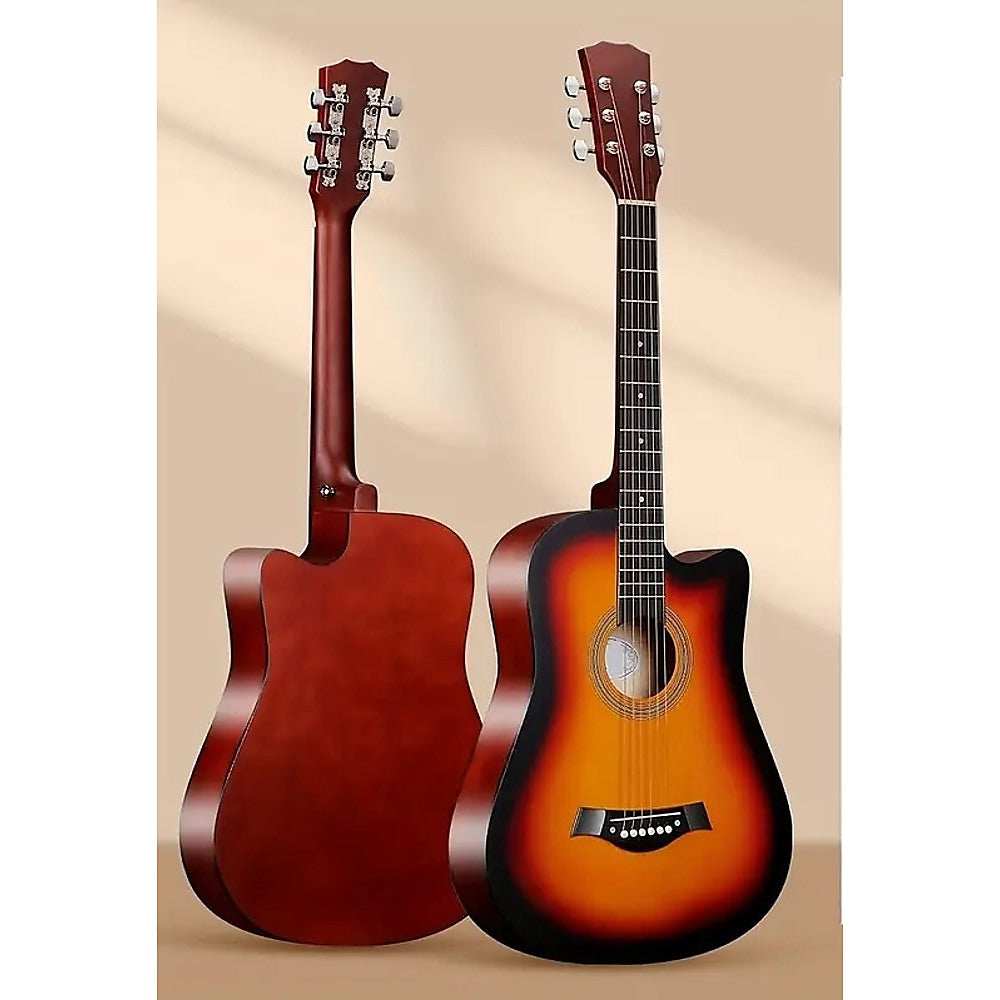 Guitars: 38" Full Size Acoustic Guitar  Beginner Wooden Guitar for Adults & Teens