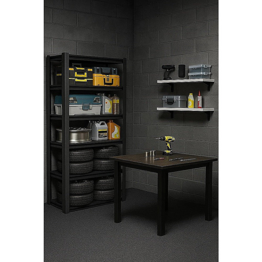 Bookcases & Shelves: 120x40x183cm Metal Garage Shelving Rack  Heavy-Duty Steel Storage