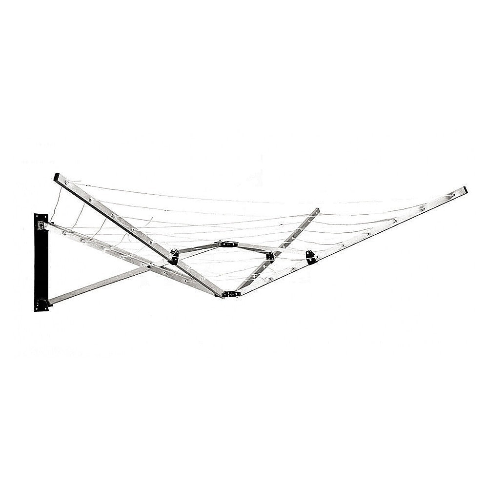 Drying Racks & Hangers: 26m Folding Dryer for Laundry & Washing - Wall Mounted 5 Arm Clothes Airer