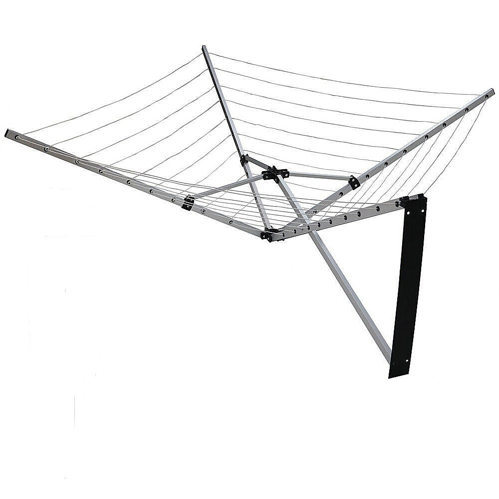 Drying Racks & Hangers: 26m Folding Dryer for Laundry & Washing - Wall Mounted 5 Arm Clothes Airer