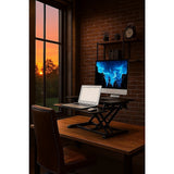 Desks: Ergonomic Standing Desk Converter  Height Adjustable Sit Stand Workstation