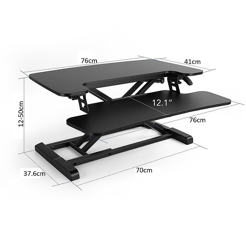 Desks: Ergonomic Standing Desk Converter  Height Adjustable Sit Stand Workstation