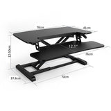 Desks: Ergonomic Standing Desk Converter  Height Adjustable Sit Stand Workstation