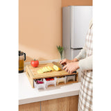 Kitchen Utensils: Bamboo Cutting Board Set with Graters & Containers  Food Prep Station
