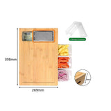 Kitchen Utensils: Bamboo Cutting Board Set with Graters & Containers  Food Prep Station