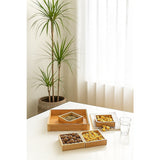 Food Storage: Square Bamboo Snack Serving Tray  Eco-Friendly Platter for Fruit, Cheese & Appetisers