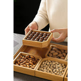 Food Storage: Square Bamboo Snack Serving Tray  Eco-Friendly Platter for Fruit, Cheese & Appetisers