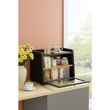Kitchen Utensils: Enclosed Bread Box  Large Kitchen Countertop Bread Storage Container for Freshness & Organisation