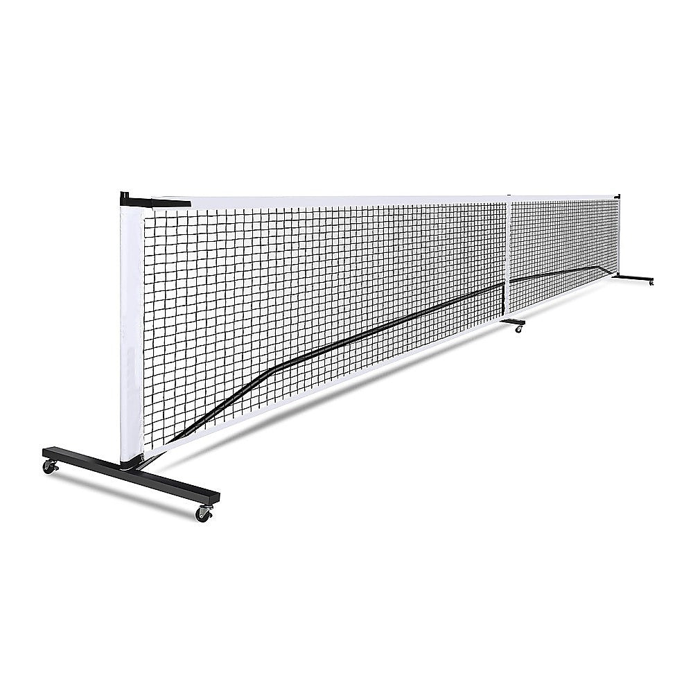 Tennis: Portable 6.7m Pickleball Net Set  Heavy Duty Metal Frame with Wheels