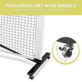 Tennis: Portable 6.7m Pickleball Net Set  Heavy Duty Metal Frame with Wheels